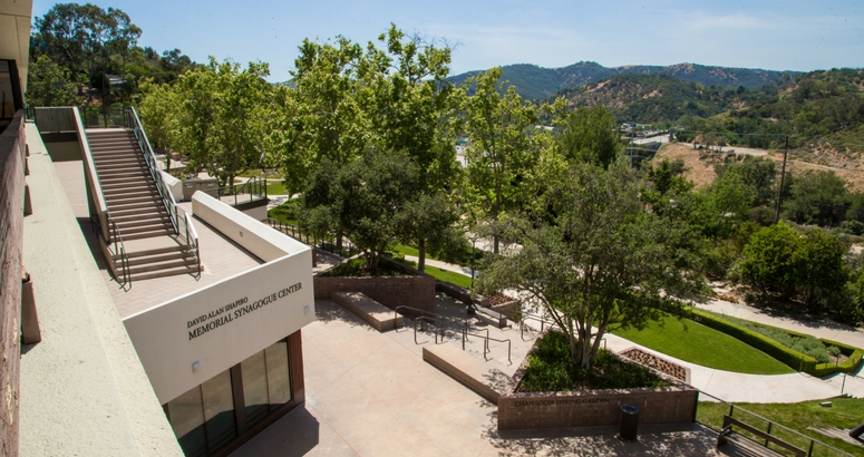 Image of  backside of AJU campus in Bel Air, CA