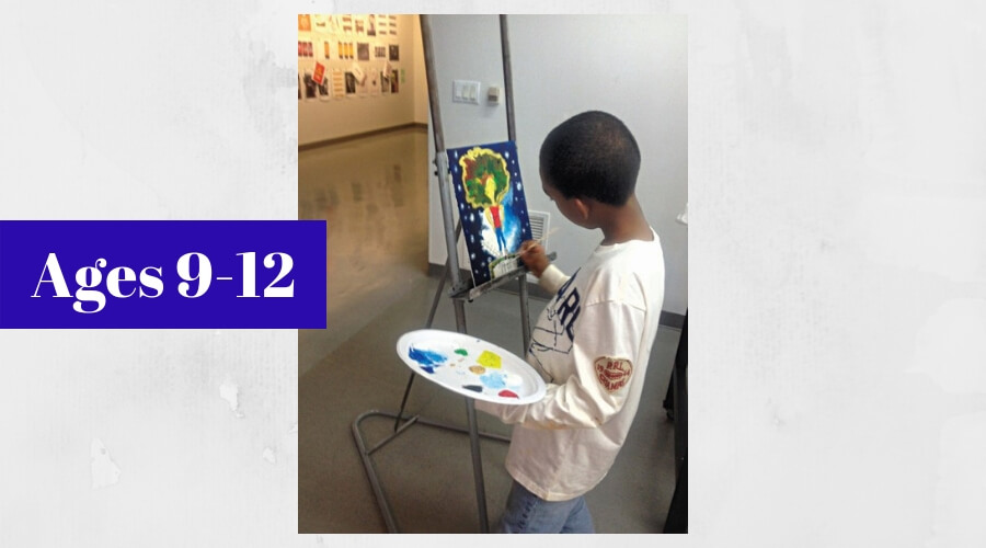 Image of boy painting