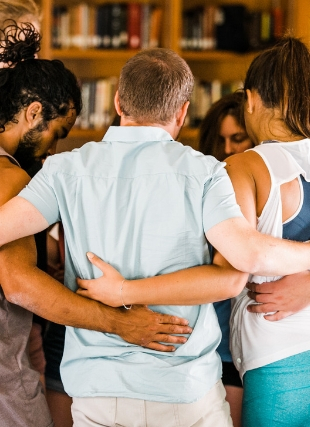 Group in a huddle
