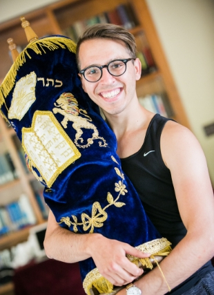 BCI student with torah