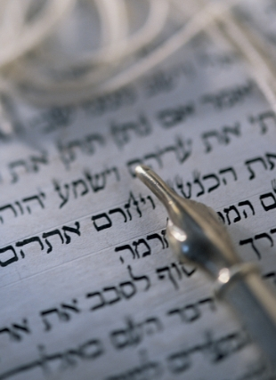 Photo of a page from torah with yad