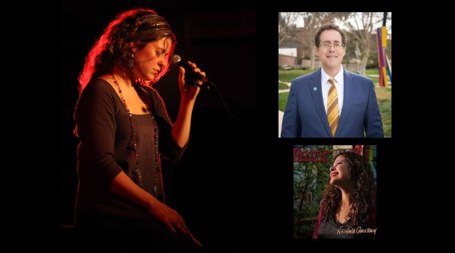 Neshama in profile in performance; Rabbi Dr. Bradley Shavit Artson; Neshama's CD cover, Believe