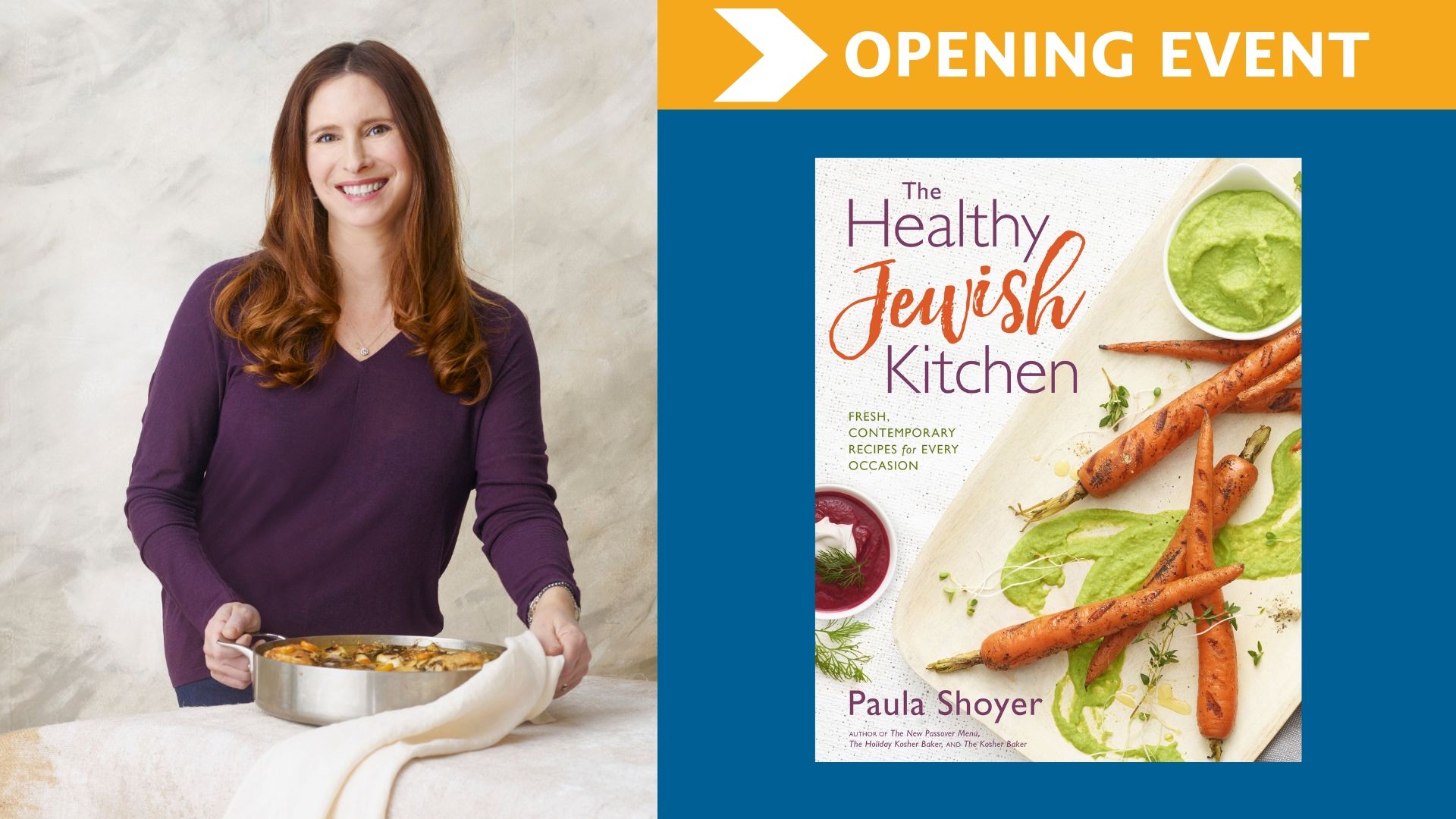 Photo of Paula Shoyer and Cookbook cover