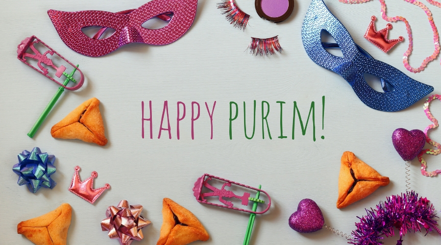 Purim celebration graphic