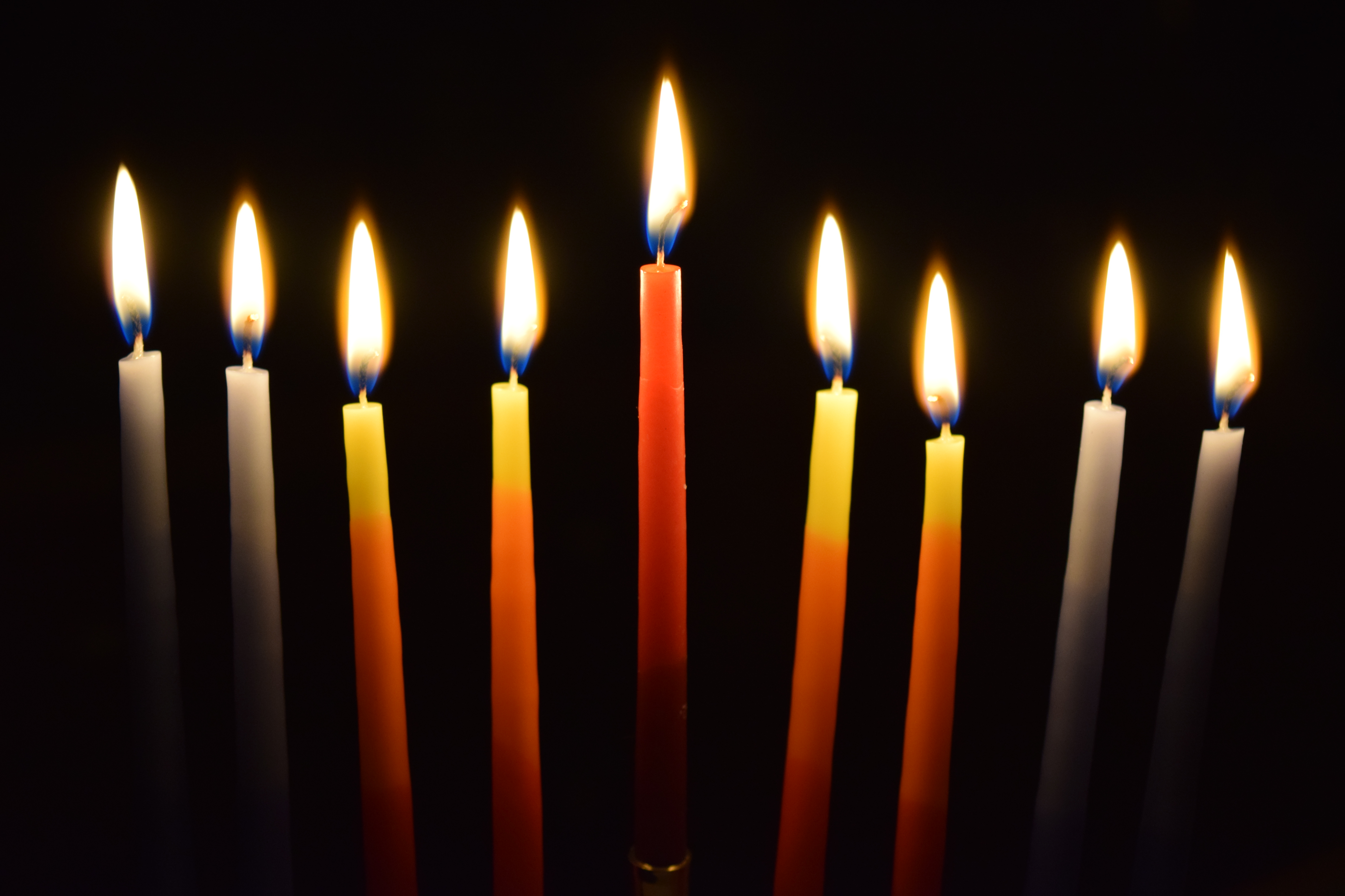 Hanukah Candles lit