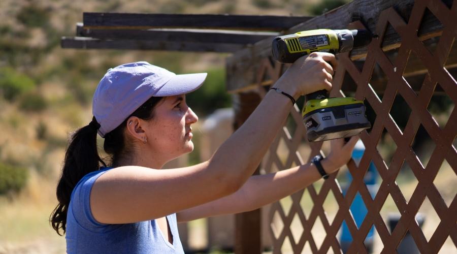 BCIer drilling a fence