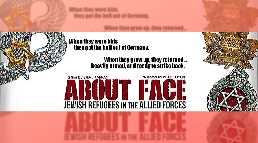 movie poster for About Face: Jewish Refugees in the Allied Forces