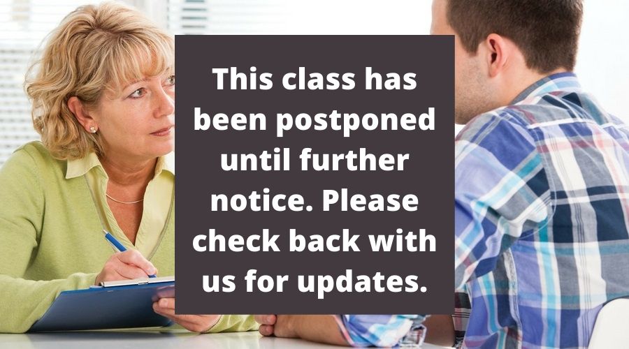 this class has been postponed through the first week of April, 2020. Please monitor your email for updates from instructors