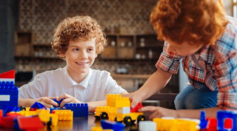 Photo of children playing wth lego