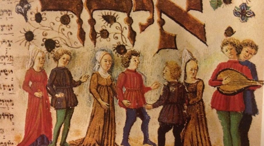 close up of a medieval painting