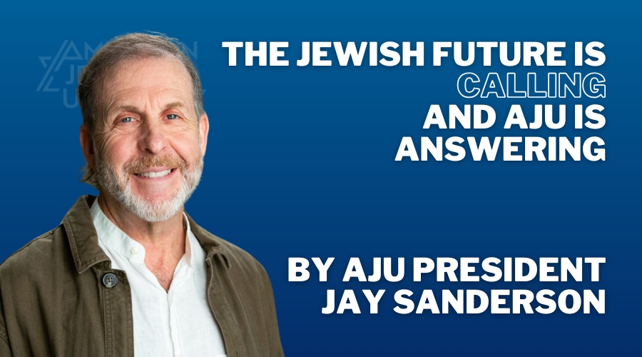 The future is calling and aju is answering by aju president jay sanderson with headshot of jay