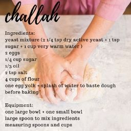 challah recipe list