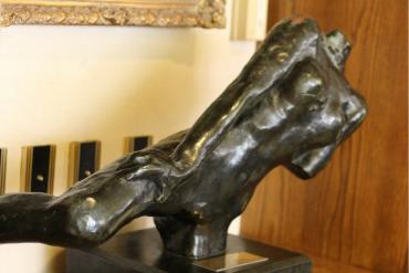 Photograph of art sculpture by Rodin