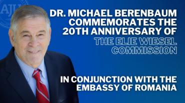 Dr Berenbaum Addresses the Romanian Embassy to commemorate 20th anniversary of the Elie Wiesel Commission
