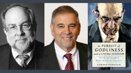 michael berenbaum and ed feinstein with book cover