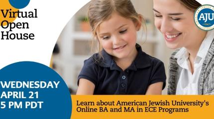 Virtual Open House Flyer, teacher with student