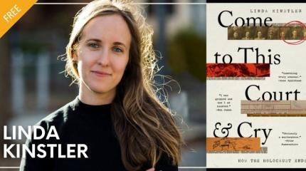 Linda Kinstler headshot and book graphic