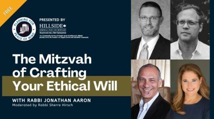 Planning for Peace of Mind The Mitzvah of Crafting Your Ethical Will Sponsored by Hillside Memorial and Mortuary