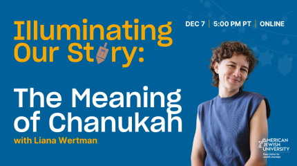 Illuminating Our Story The Meaning of Channukah with Liana Wertman